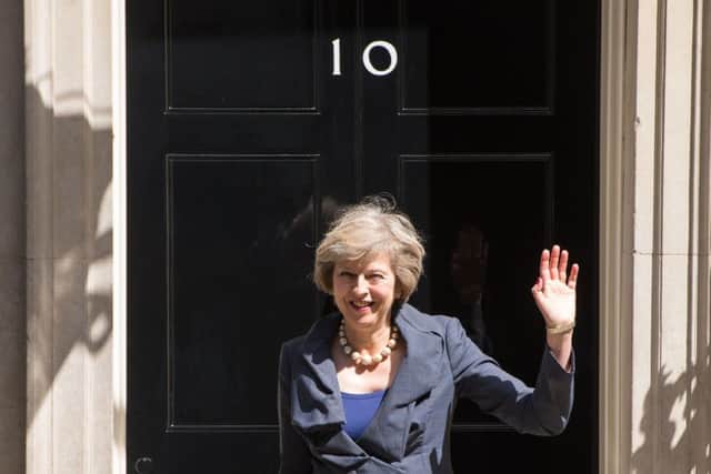 Home Secretary Theresa May leaves 10 Downing Street after the final Cabinet meeting with David Cameron as Prime Minister.