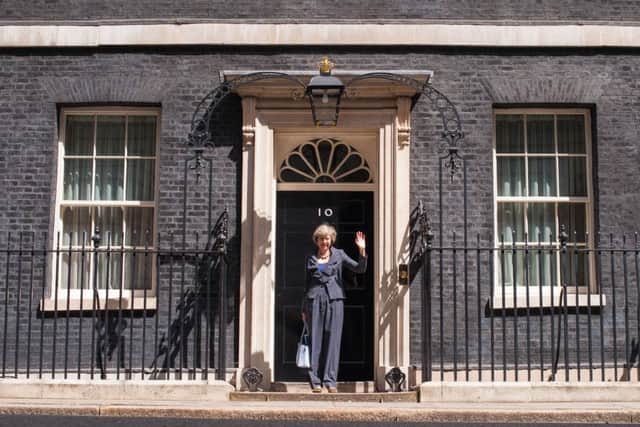 Home Secretary Theresa May leaves 10 Downing Street, London, after the final Cabinet meeting with David Cameron as Prime Minister.