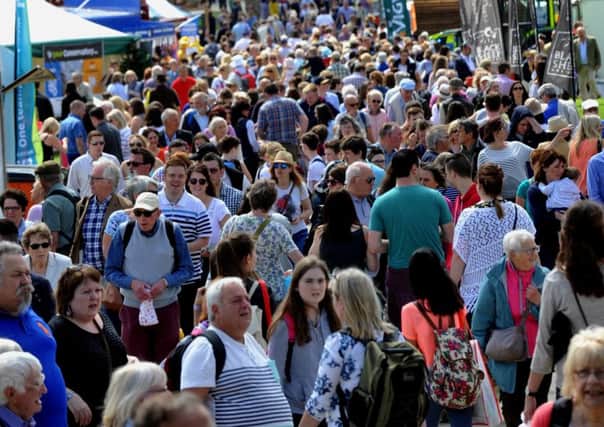 Crowds flock to the Great Yorkshire Show in Harrogate .