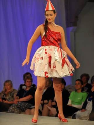 Fashions from York College of Art and design  at the  Great Yorkshire Show in Harrogate.