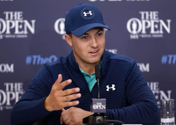 Jordan Spieth during a press conference at Royal Troon. Picture: Danny Lawson/PA.