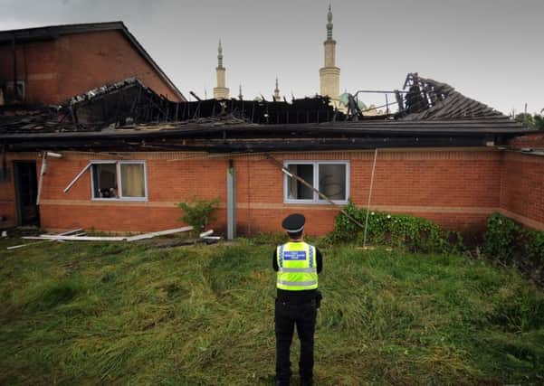 The Bilal Masjid Mosque's community centre after the fire. Picture by Simon Hulme