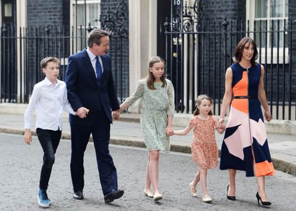 David Cameron leaves 10 Downing Street in London, with wife Samantha and children Nancy, 12, Elwyn, 10, and Florence, 5, for Buckingham Palace for an audience with Queen Elizabeth II to  formally resign as Prime Minister. Stefan Rousseau/PA Wire