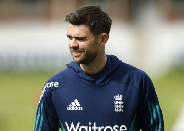 England's Jimmy Anderson,seen during a nets session on Wednesday at Lord's, will sit out the first Test. Picture: Paul Harding/PA.