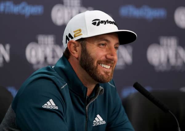 TOP MAN: Dustin Johnson during a press conference at Royal Troon. Picture: David Davies/PA.