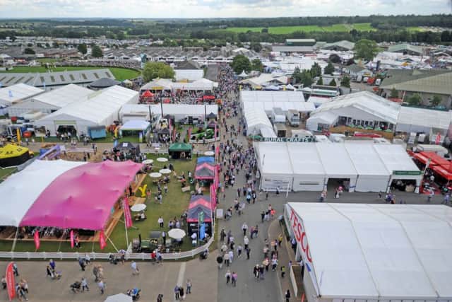 Great Yorkshire Showground in Harrogate, seen from the Big Wheel. Picture: Tony Johnson.