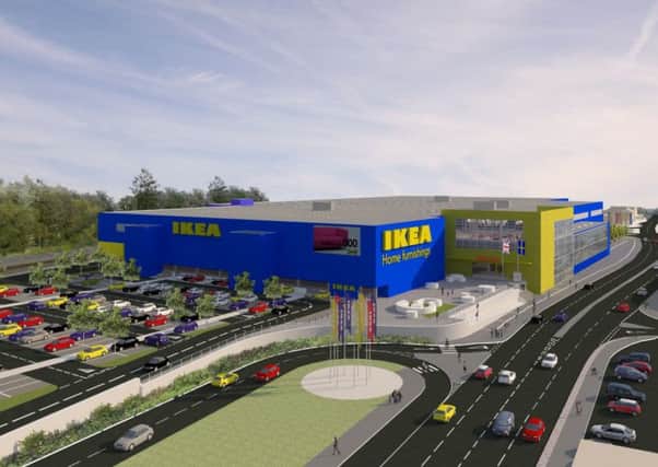 Artist's impression of planned new Ikea store on Sheffield Road, Tinsley, Sheffield, next to Meadowhall Retail Park.