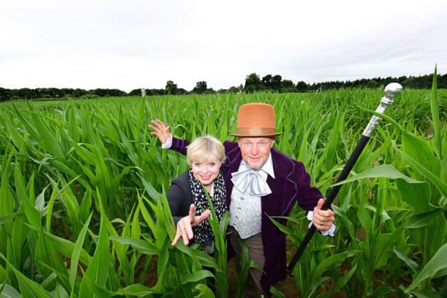 Farmer Tom Pearcy with Julia Dawn Cole from the original Willy Wonka film, where she played Veruca Salt.
Picture: Anthony Chappel-Ross