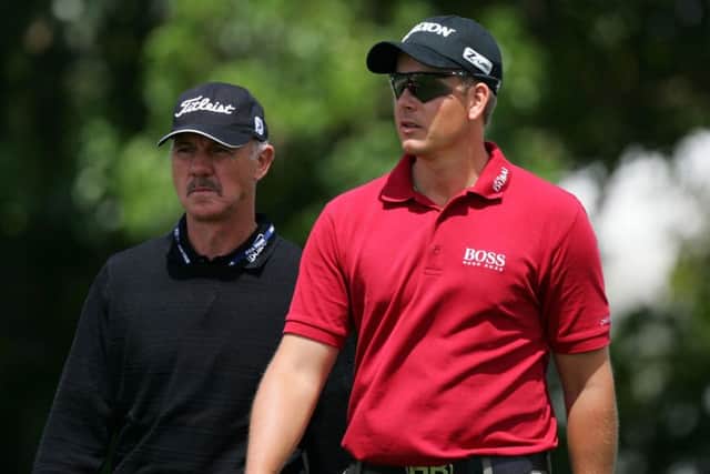 Henrik Stenson pictired with his coach Pete Cowen (Picture: David Cannon/Getty Images).