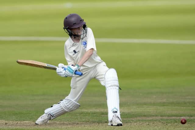 TOP MAN: Brooksbank's Harry Finch, who scored 114 runs in the third-fourth play-off match against Brigshaw at Headingley on Monday. Picture: Bruce Rollinson.