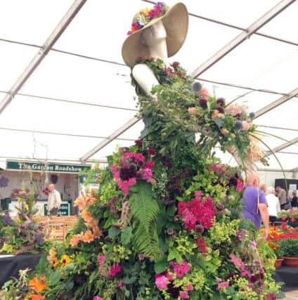 Gill Hodgson's 'flower lady' which drew attention at the Great Yorkshire Show.