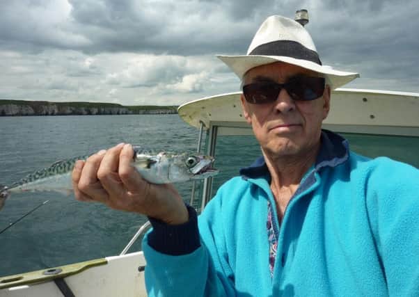 Stewart Calligan with his mackerel