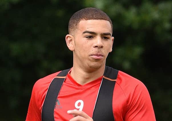 Che Adams pictured in training with Sheffield United (Picture: Andrew Roe).