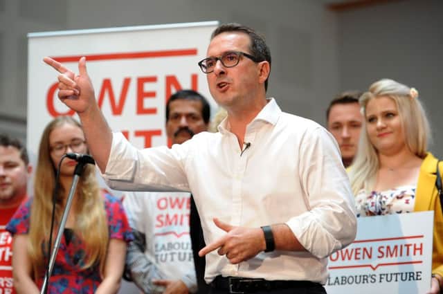 Labour leadership contender Owen Smith launches his campaign at the Coleg y Cymoedd in Nantgarw in Wales.