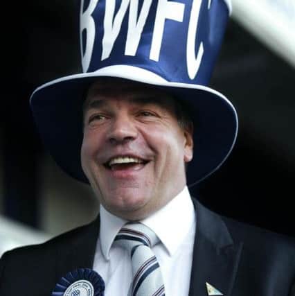 Sam Allardyce in a happy mood when manager of Bolton Wanderers.