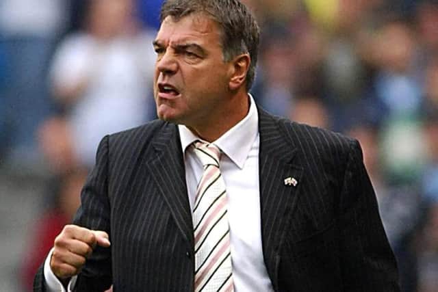 Bolton Wanderers' manager Sam Allardyce urges his team on against Manchester City back in September 2005. Picture: Rui Vieira/PA.