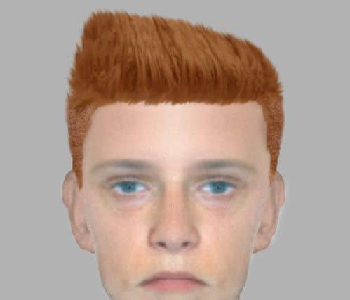 An e-fit image of the man police are hunting.
