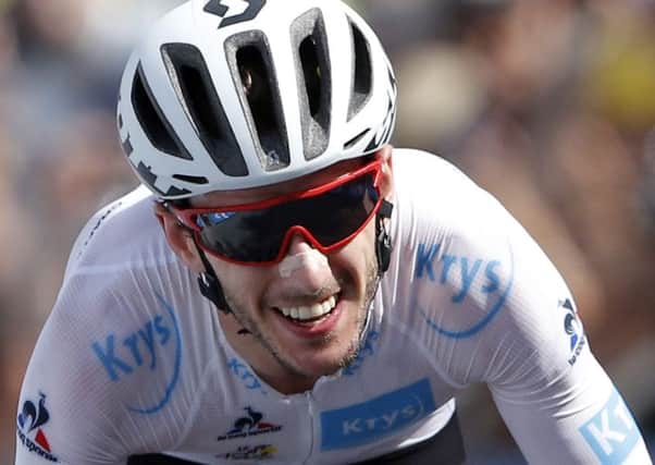 Adam Yates gained a couple of seconds on Bauke Mollema in second place as his remarkable Tour continued.