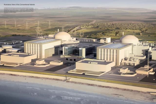 An artists impression of plans for the new Hinkley Point C nuclear power station. See letter