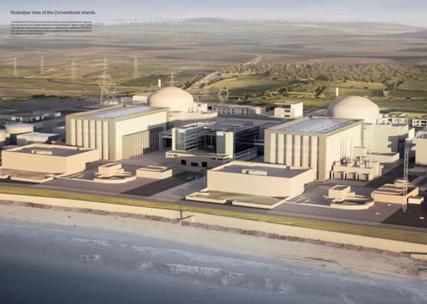 Artist's impression issued by EDF of plans for the new Hinkley Point C nuclear power station.