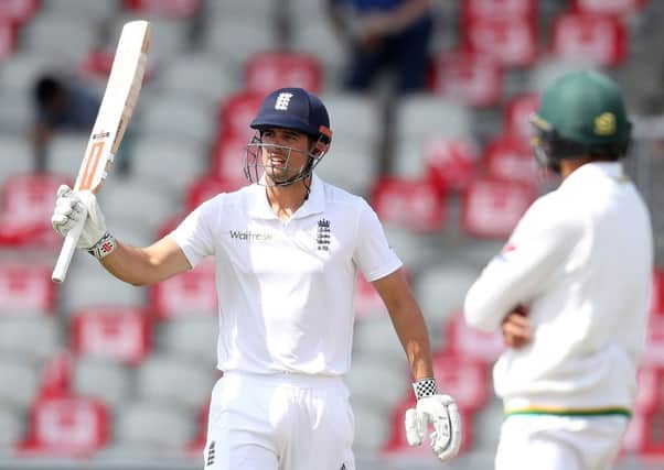 England's Alastair Cook celebrates against Pakistan (Picture: Martin Rickett/PA Wire).