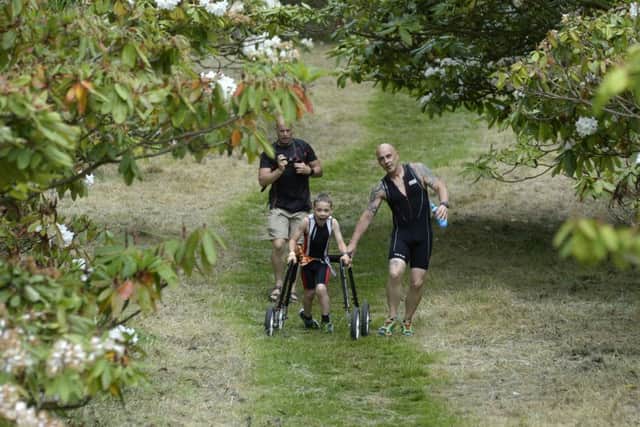Bailey Matthews on his second triathlon at Castle Howard. Picture: Bruce Rollinson