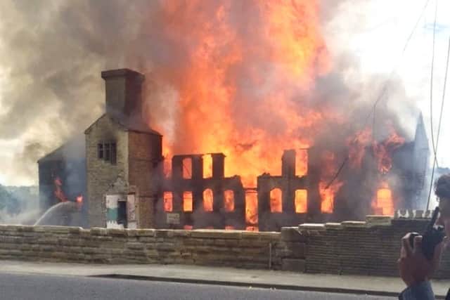 The fire at Prospect Mills in Bradford