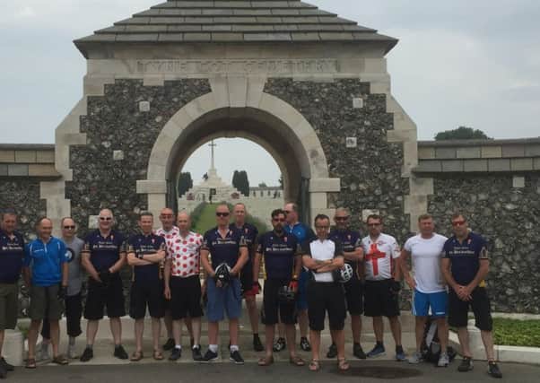 Bike club: Members of the Hull cycling group on their latest tour to Dunkirk and Ypres.
