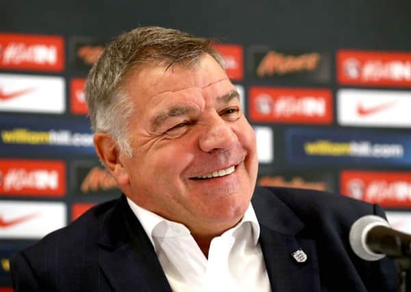 England manager Sam Allardyce during a press conference at the Hilton Hotel, St George's Park on Monday (Picture: Martin Rickett/PA Wire).
