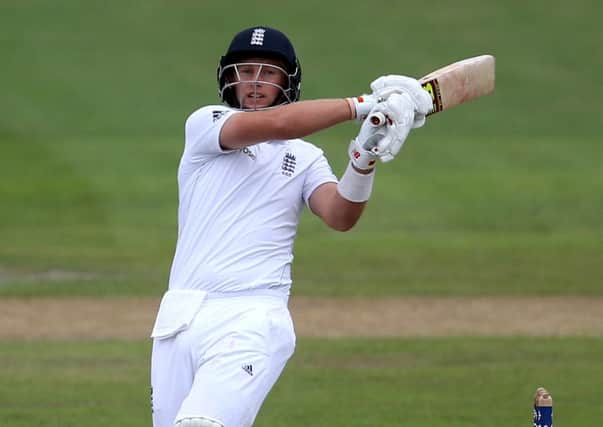 England's Joe Root hits a four during day four of the Second Investec Test match at Emirates Old Trafford, Manchester. (Picture: Richard Sellers/PA Wire)