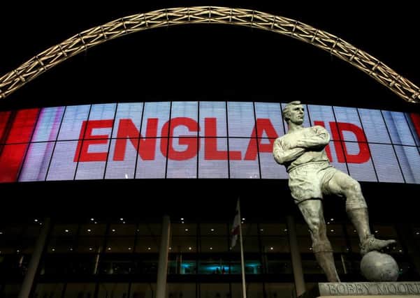 The statue of Bobby Moore stands outside Wembley Stadium to remind us of the only England captain to lift the Jules Rimet Trophy after victory over West Germany in 1966 (Picture: Nick Potts/PA).