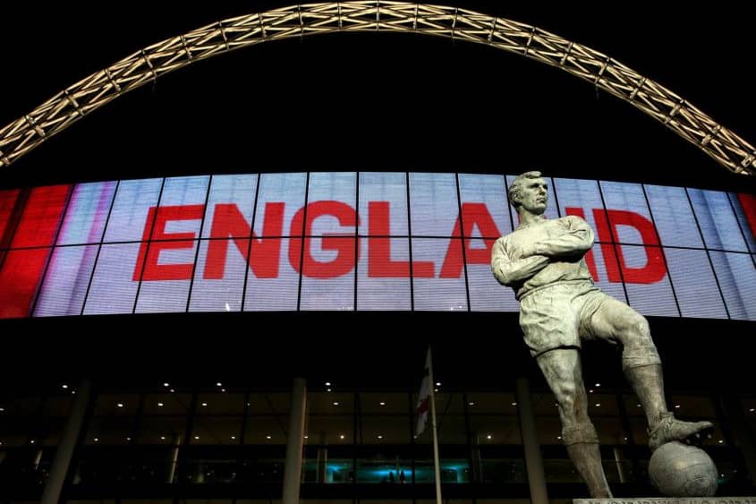 The statue of Bobby Moore stands outside Wembley Stadium to remind us of the only England captain to lift the Jules Rimet Trophy after victory over West Germany in 1966 (Picture: Nick Potts/PA).