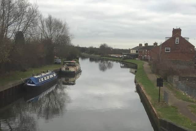 The stretch of canal where 16-year-old hero Tom Laybourne dived in to rescue 13-year-old Bradley Gannon. Picture: Ross Parry Agency