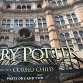 The Palace Theatre in central London, with signage for the new Harry Potter and the Cursed Child production, which has now opened.