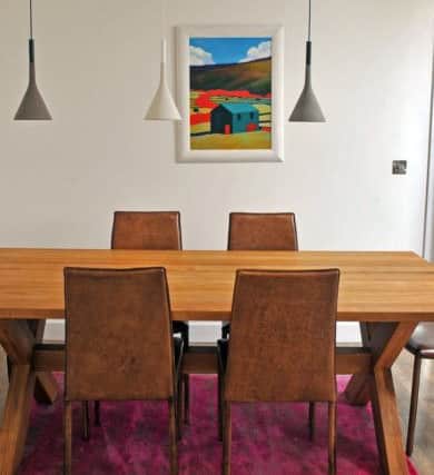 Paul made the dining table and the painting is by Pateley Bridge artist Justin Grimaldi