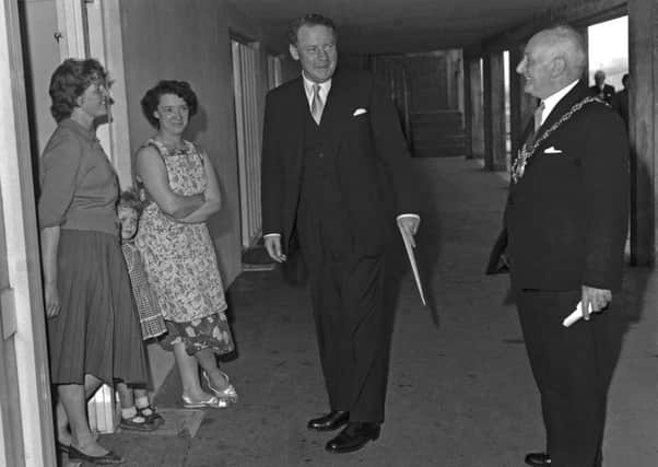 Hugh Gaitskell meets Park Hill residents  in Leeds where he was MP. Labour needs such a figure today, according to Sir Bernard Ingham.
