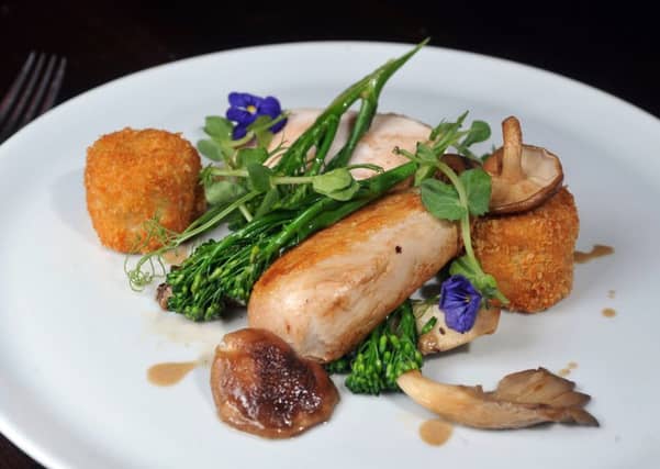Chicken supreme and sauted wild mushroom. Picture Tony Johnson.