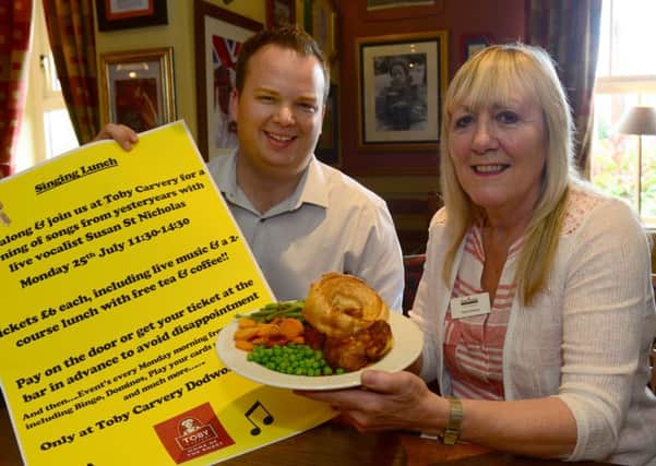 Kathy Markwick and Stewart Dean, who organised the Friendship Lunch t the Toby Inn in Dodworth. Picture Scott Merrylees