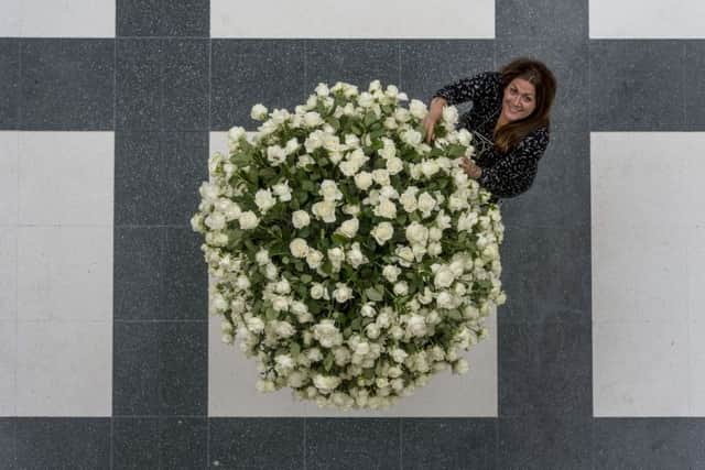 The White Rose Shopping Centre, Leeds, celebrated Yorkshire Day with the UK's largest-ever bouquet. Pivture: James Hardisty