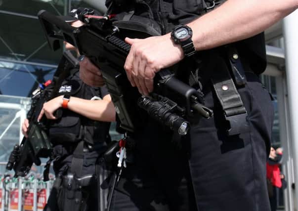 The number of armed police fell nationally in the year up to March. Picture: Chris Radburn/PA Wire