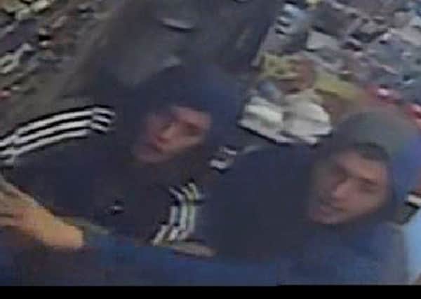 A CCTV image of the men being sought by Humberside Police.