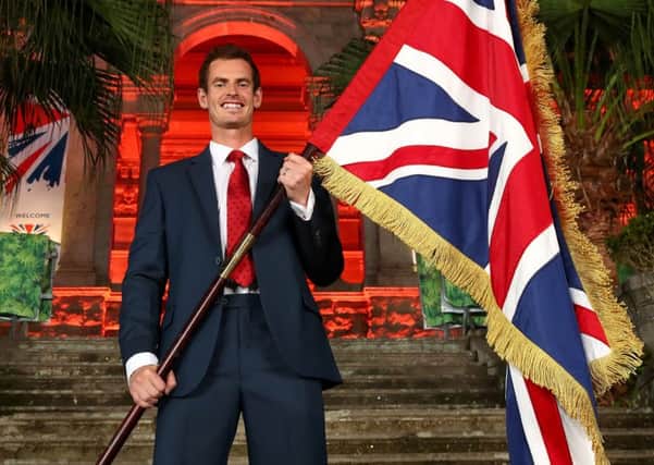 Tennis champion Andy Murray after he was announced as Team GP's flagbearer at the Olympic opening ceremony.