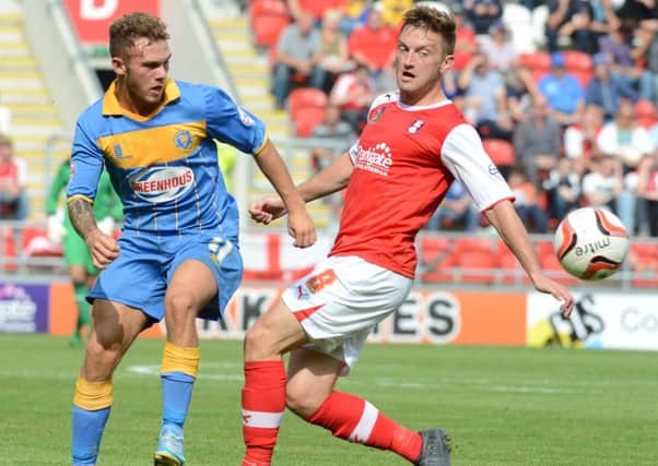 Winger Jon Taylor playing for Shrewsbury Town at the New York Stadium in 2013, can now call Rotherham United home after signing for the Millers this week in a record transfer deal