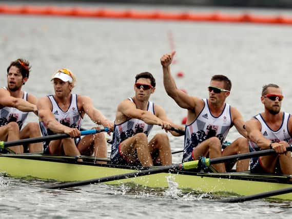 Andrew Triggs Hodge, second left, is aiming for a third Olympic gold medal (Photo: PA)