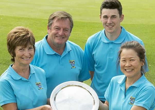 Whitby, the new England Golf Team champions, l-r, Janet McGeehin, Bob Scott, Mike Coates and Siew Choon Tan(Picture: Leaderboard Photography).