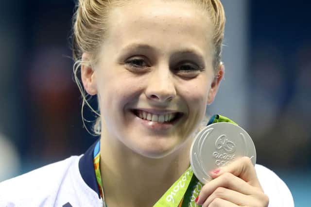 Britain's Siobhan Marie-O'Connor with her silver medal