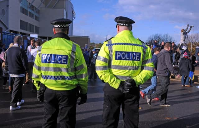 Police patrol Elland Road in Leeds