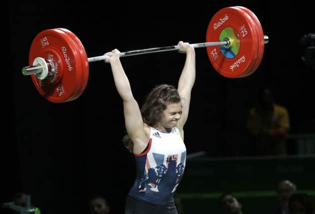 Yorkshire's Rebekah Tiler competes in the women's 69kg weightlifting competition