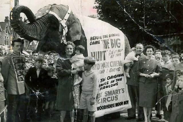1959: An elephant out, from the archives of the Hyde Park Picture House