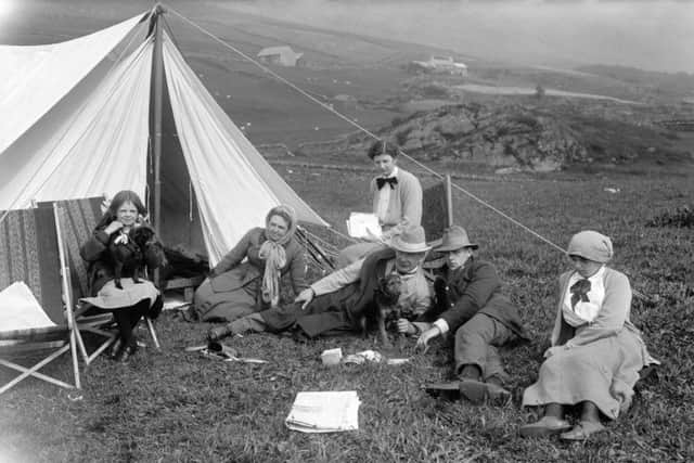 David Lloyd George's family on a camping holiday at Moel Hebog in North Wales.